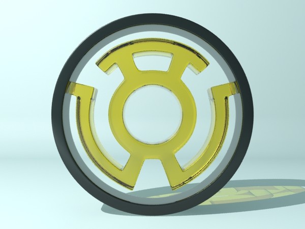 3dsmax yellow lantern logo - Yellow Lantern Logo by christiano247